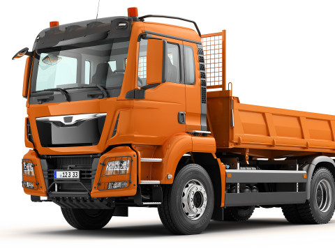 Dump Truck 4X2 Model 3D