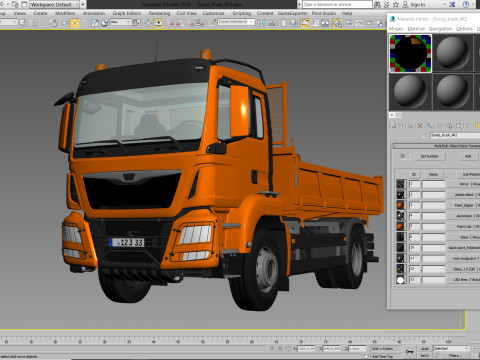 Dump Truck 4X2 Model 3D