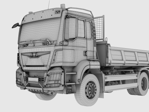Dump Truck 4X2 Model 3D