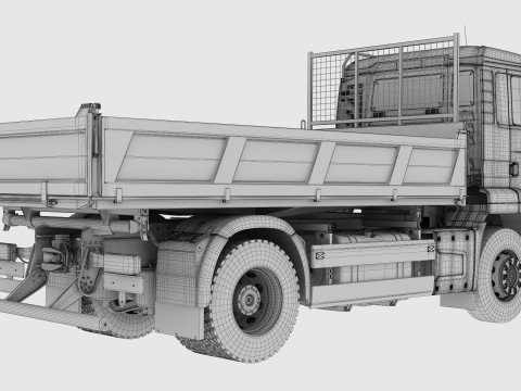 Dump Truck 4X2 Model 3D