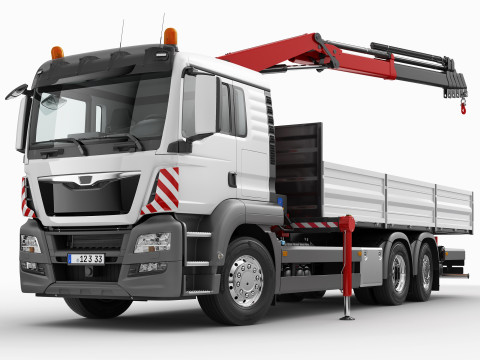 Mobile Truck Crane 6X2 3D-Modell