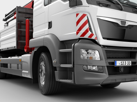 Mobile Truck Crane 6X2 3D Model