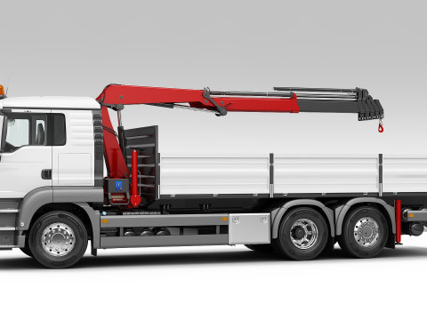 Mobile Truck Crane 6X2 3D Model
