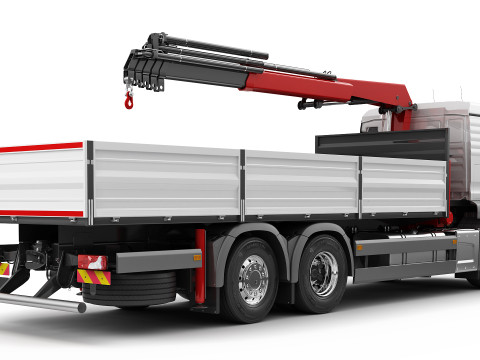 Mobile Truck Crane 6X2 3D Model