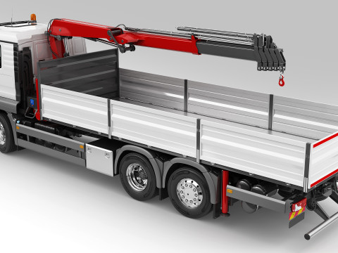 Mobile Truck Crane 6X2 3D Model
