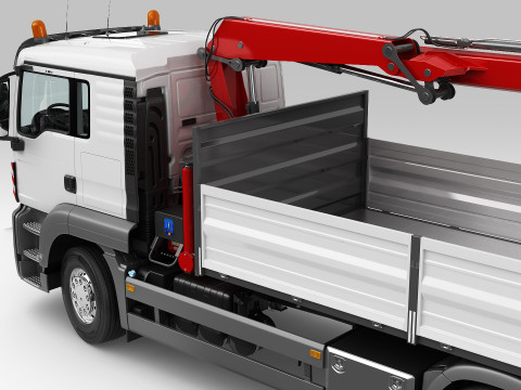 Mobile Truck Crane 6X2 3D Model