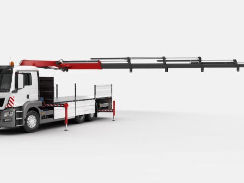 Mobile Truck Crane 6X2 3D Model