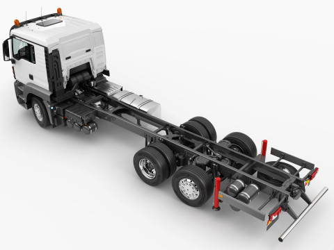 Mobile Truck Crane 6X2 3D Model