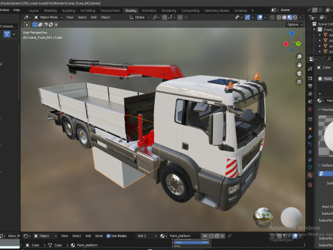 Mobile Truck Crane 6X2 3D Model