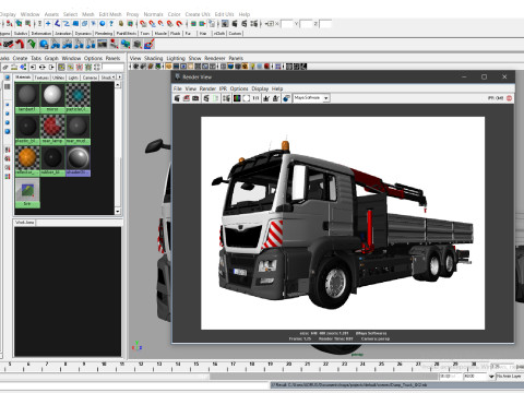 Mobile Truck Crane 6X2 3D Model