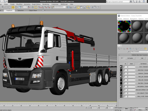 Mobile Truck Crane 6X2 3D Model