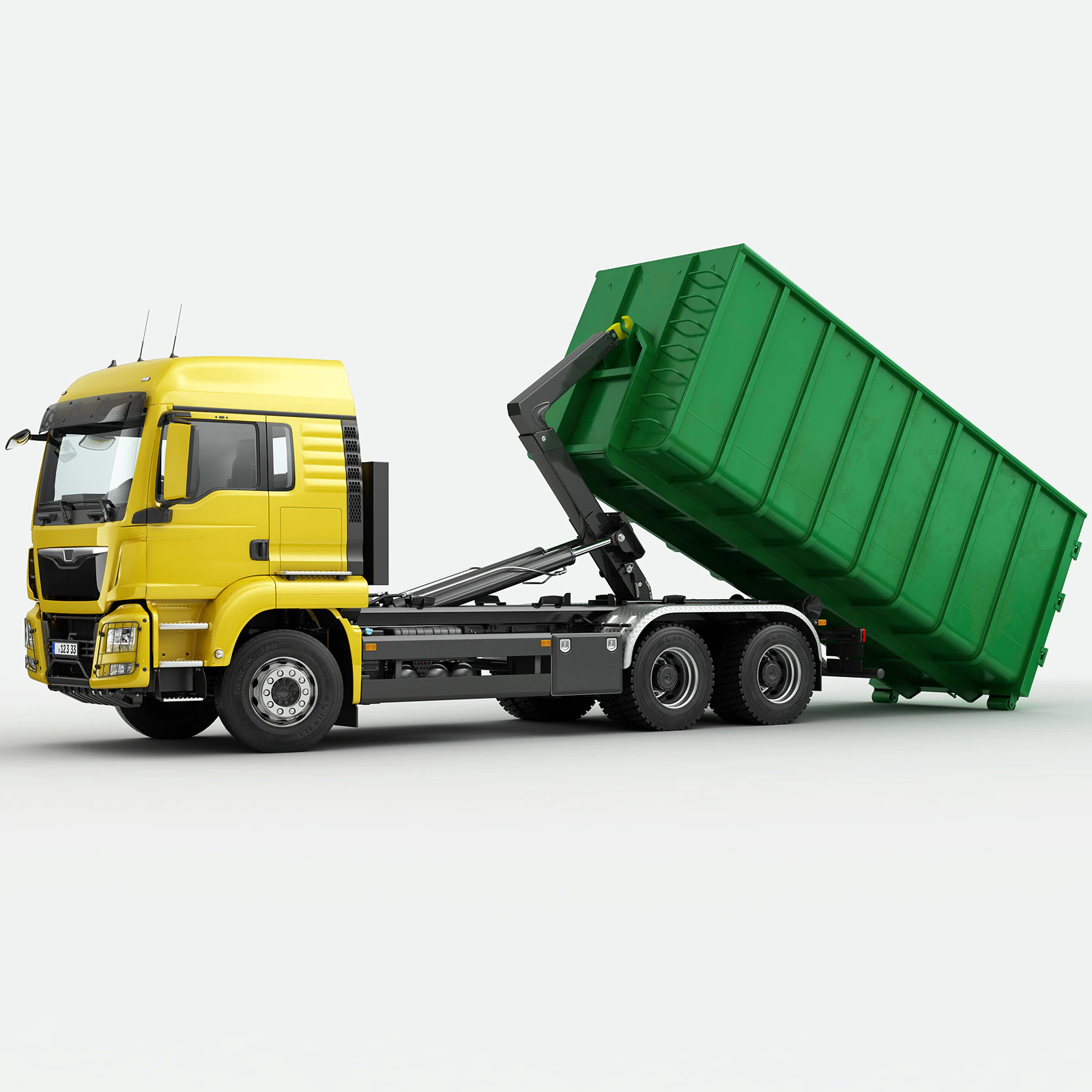 Multilift Truck 6X4 3D Model .c4d .max .obj .3ds .fbx .stl .blend 