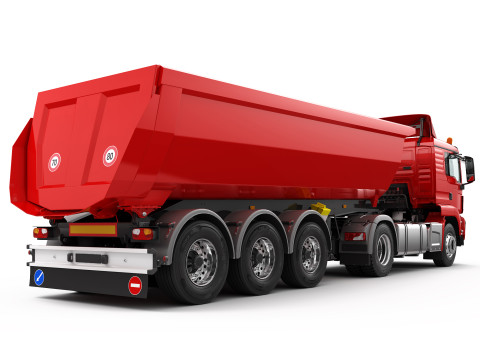 Truck 4X2 with Tipper Trailer 3Dモデル