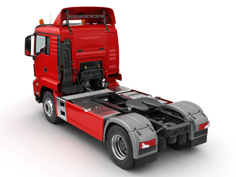 Truck 4X2 with Tipper Trailer 3D Model