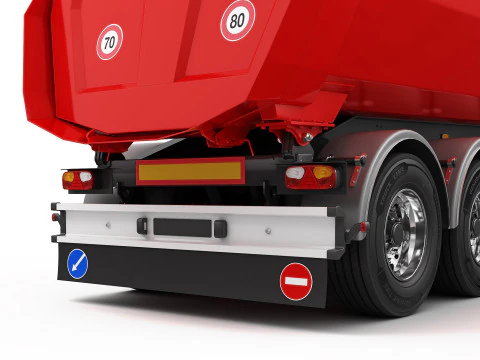 Truck 4X2 with Tipper Trailer 3D Model