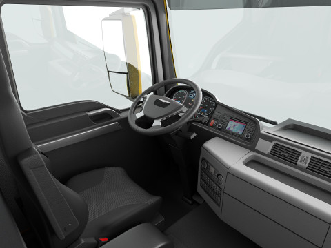 Truck 4X2 with Tipper Trailer 3Dモデル
