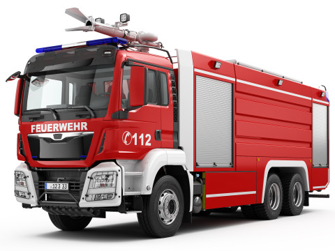 FIRE TRUCK 6X4 3D-Modell