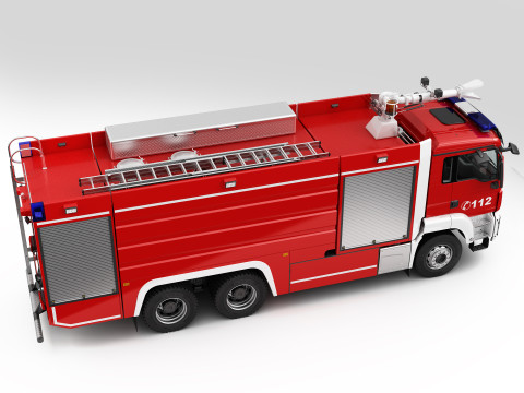 FIRE TRUCK 6X4 3Dモデル