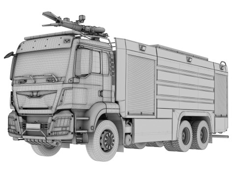 FIRE TRUCK 6X4 3Dモデル