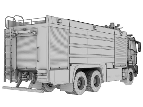 FIRE TRUCK 6X4 3Dモデル
