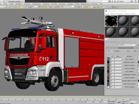 FIRE TRUCK 6X4 3Dモデル