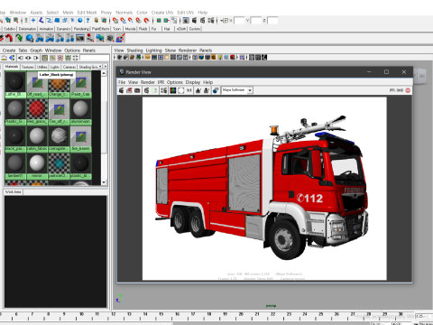 FIRE TRUCK 6X4 3Dモデル