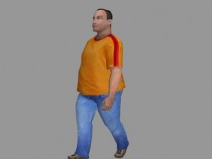 animated fat man 3Dモデル