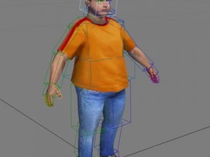 animated fat man 3D Model