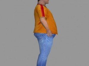 animated fat man 3D Model