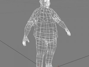 animated fat man 3D Model