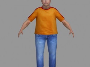 animated fat man 3D Model