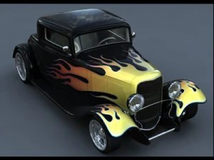 1932 ford coupe hot rod 3D Model