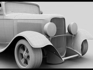 1932 ford coupe hot rod 3D Model