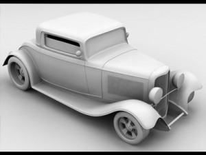 1932 ford coupe hot rod 3Dモデル
