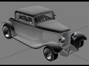 1932 ford coupe hot rod 3D Model