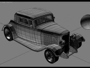 1932 ford coupe hot rod 3D Model
