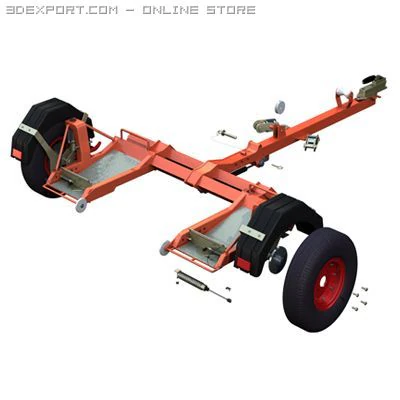 rac vehicle recovery trailer 3D Model .c4d .max .obj .3ds .fbx .stl .blend 