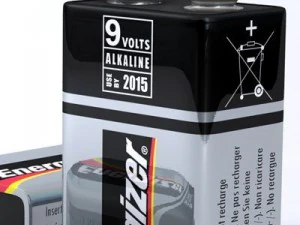 energizer 9 volt battery 3D Model