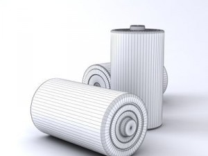 energizer c battery Model 3D