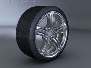 audi rs6 wheel and tyre 3D Model