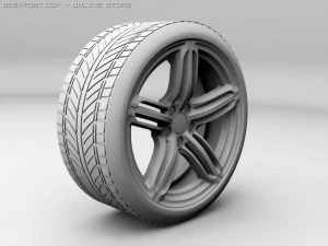 audi rs6 wheel and tyre 3D Model