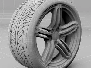 audi rs6 wheel and tyre 3D Model