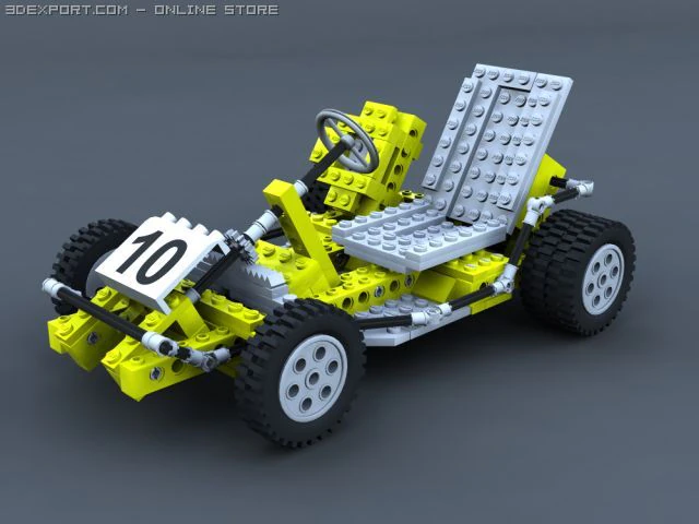 lego car 3D Model .c4d .max .obj .3ds .fbx .stl .blend 