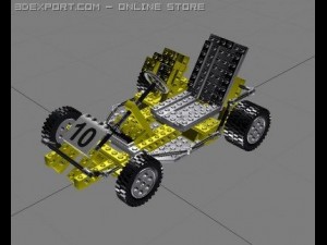 lego car 3D मॉडल