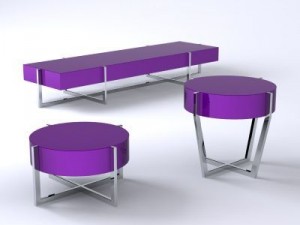 set of 3 spider tables 3D Model
