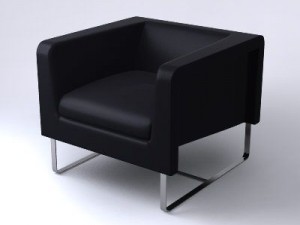club chair Modello 3D