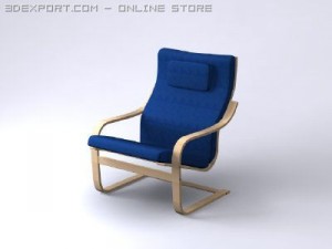 5 poang chairs collection 3D Модель