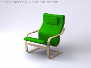 5 poang chairs collection 3D Модель