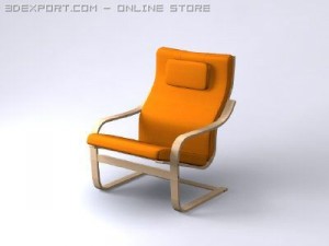 5 poang chairs collection 3D Модель