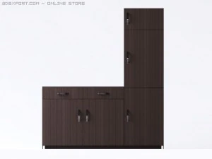 triple refrigerator unit 3D Model